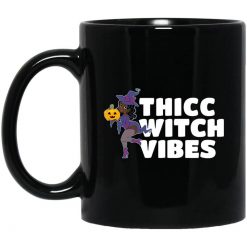 Thicc Witch Vibes Funny Bbw Redhead Witch Halloween Mug