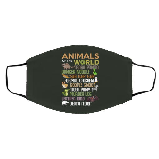 Animals Of The World Funny Animals Face Mask 11