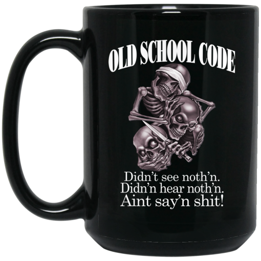 Old School Code Didn't See Nothing Mug 3