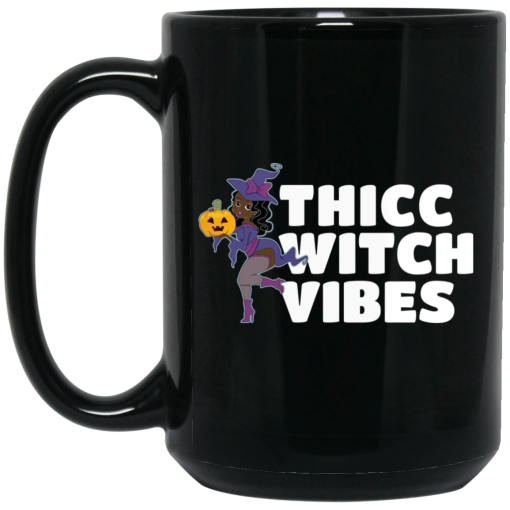 Thicc Witch Vibes Funny Bbw Redhead Witch Halloween Mug 3