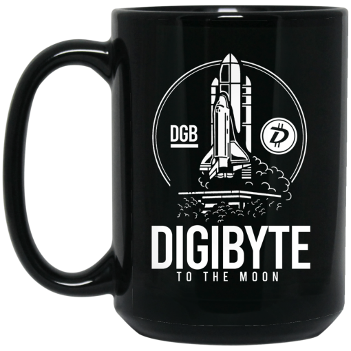 Digibyte To The Moon BTC DGB Bitcoin Crypto Mug 3