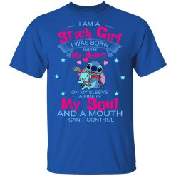 I Am A Stitch Girl Was Born In With My Heart On My Sleeve T-Shirts, Hoodies, Long Sleeve 32