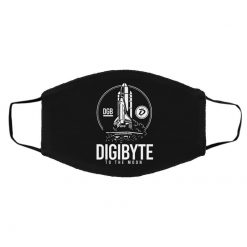 Digibyte To The Moon BTC DGB Bitcoin Crypto Face Mask