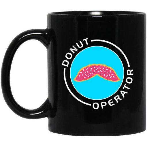 Donut Operator Sprinkles Mustache Mug