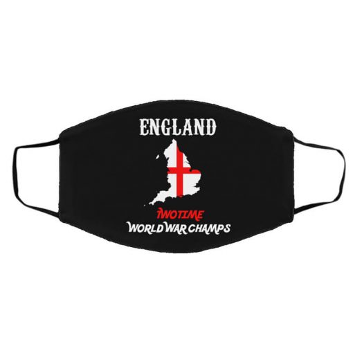 England Two Time World War Champs Face Mask