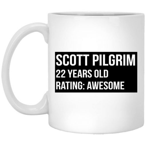 Scott Pilgrim 22 Years Old Rating Awesome Mug