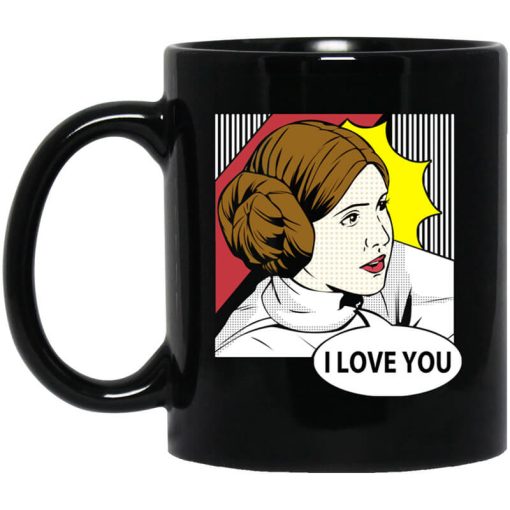 Star Wars Princess Leia I Love You Pop Art Mug