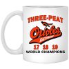 Three Peat Orioles Baltimore World Champions Mug