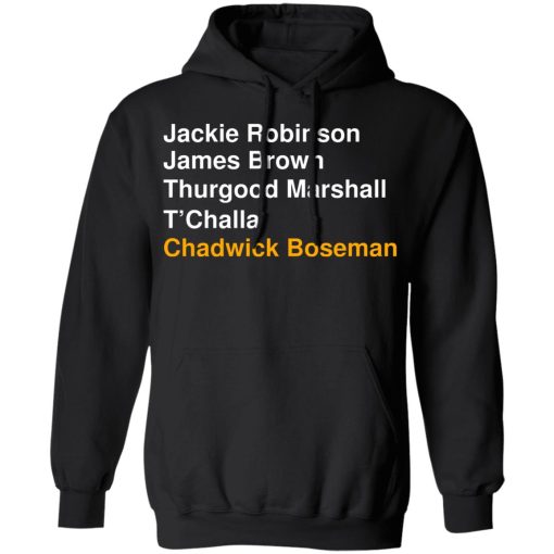 Jackie Robinson James Brown Thurgood Marshall T’Challa Chadwick Boseman T-Shirts, Hoodies, Long Sleeve 20