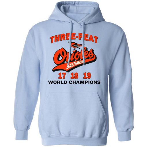 Three Peat Orioles Baltimore World Champions T-Shirts, Hoodies, Long Sleeve 24