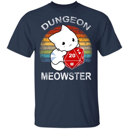 Dungeon Meowster Retro Vintage Funny Cat T-Shirts, Hoodies, Long Sleeve 6
