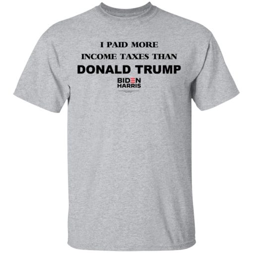 I Paid More Income Taxes Than Donald Trump Biden Harris 2020 T-Shirts, Hoodies, Long Sleeve 8