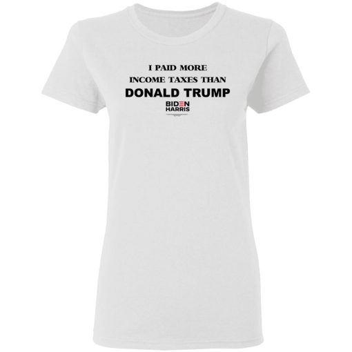 I Paid More Income Taxes Than Donald Trump Biden Harris 2020 T-Shirts, Hoodies, Long Sleeve 12