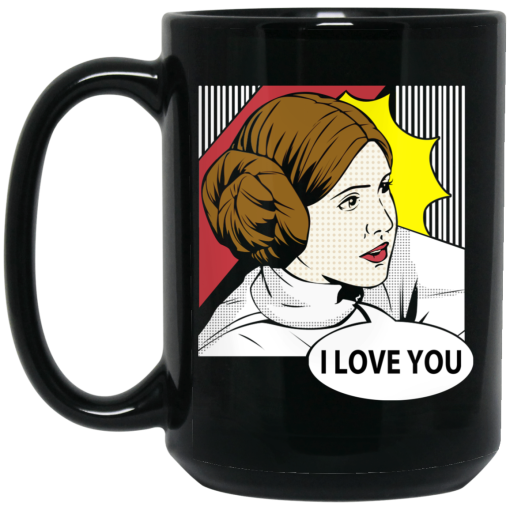 Star Wars Princess Leia I Love You Pop Art Mug 4