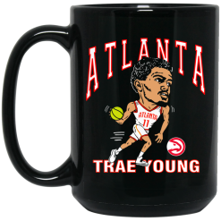 Atlanta Trae Young Hawks Caricature Mug 5