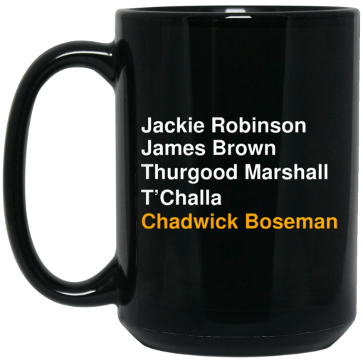 Jackie Robinson James Brown Thurgood Marshall T’Challa Chadwick Boseman Mug 3