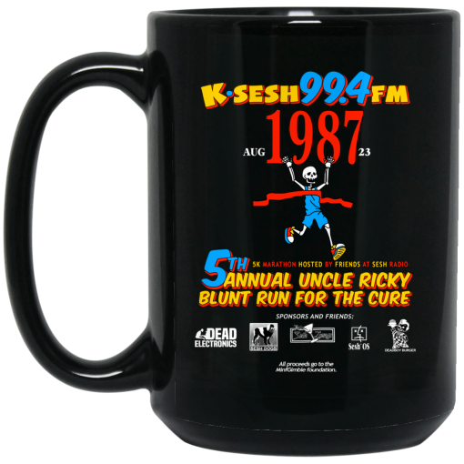 K·SESH 99.4FM 1987 5th Annual Uncle Ricky Lunt Run For The Cure Mug 4