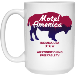 Motel America Indiana USA Air Conditioning Free Cable TV Mug 5
