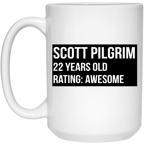 Scott Pilgrim 22 Years Old Rating Awesome Mug 3