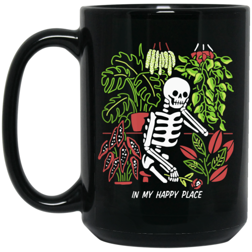 Skull Skeleton In My Happy Place Mug 3