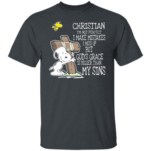 Snoopy I'm Christian I'm Not Perfect I Make Mistakes I Mess Up But God’s Grace Is Bigger Than My Sins T-Shirts, Hoodies, Long Sleeve 3