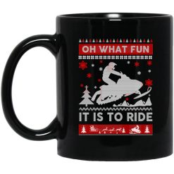 Snowmobile Sweater Christmas Oh What Fun It Is To Ride Mug