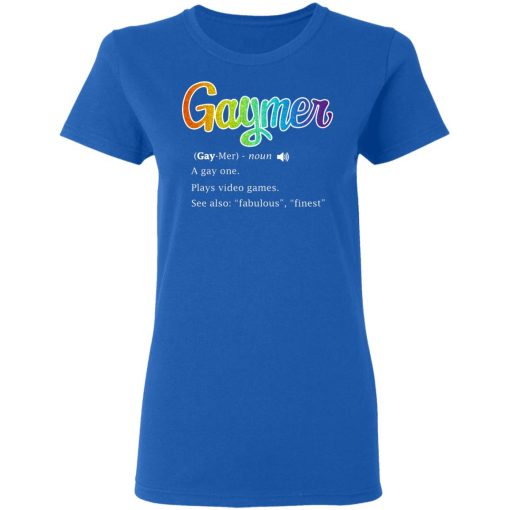 Gaymer Gaymer Noun A Gay One Plays Video Games T-Shirts, Hoodies, Long Sleeve 16