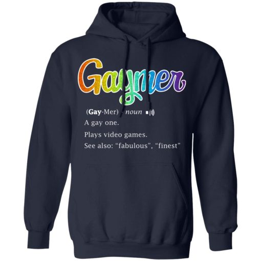Gaymer Gaymer Noun A Gay One Plays Video Games T-Shirts, Hoodies, Long Sleeve 22