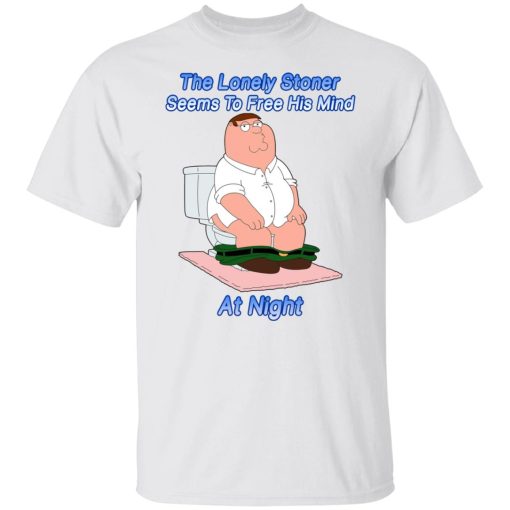 The Lonely Stoner Seems To Free His Mind At Night Peter Griffin Version T-Shirts, Hoodies, Long Sleeve 3