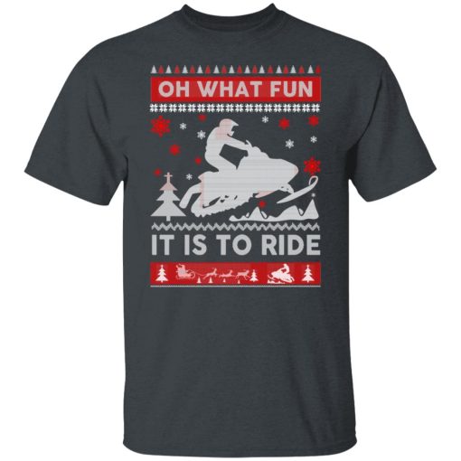 Snowmobile Sweater Christmas Oh What Fun It Is To Ride T-Shirts, Hoodies, Long Sleeve 3