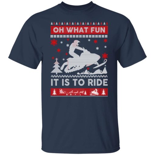 Snowmobile Sweater Christmas Oh What Fun It Is To Ride T-Shirts, Hoodies, Long Sleeve 5