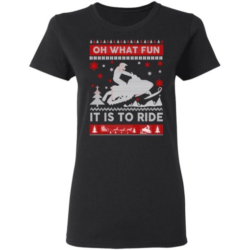 Snowmobile Sweater Christmas Oh What Fun It Is To Ride T-Shirts, Hoodies, Long Sleeve 9