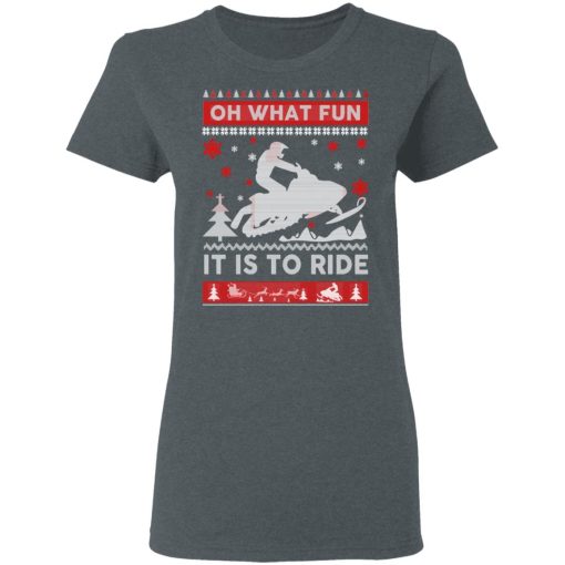 Snowmobile Sweater Christmas Oh What Fun It Is To Ride T-Shirts, Hoodies, Long Sleeve 11