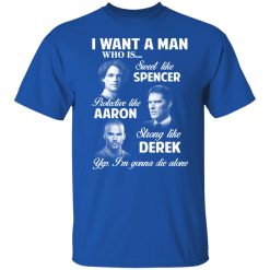 I Want A Man Who Is Sweet Like Spencer Protective Like Aaron Strong Like Derek T-Shirts, Hoodies, Long Sleeve 32