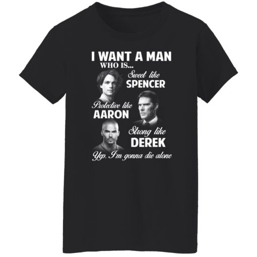 I Want A Man Who Is Sweet Like Spencer Protective Like Aaron Strong Like Derek T-Shirts, Hoodies, Long Sleeve 9