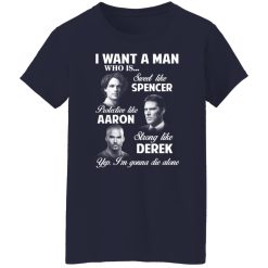 I Want A Man Who Is Sweet Like Spencer Protective Like Aaron Strong Like Derek T-Shirts, Hoodies, Long Sleeve 37