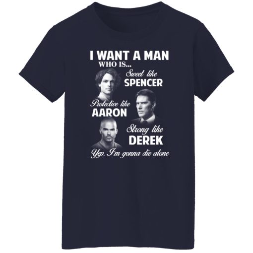 I Want A Man Who Is Sweet Like Spencer Protective Like Aaron Strong Like Derek T-Shirts, Hoodies, Long Sleeve 14