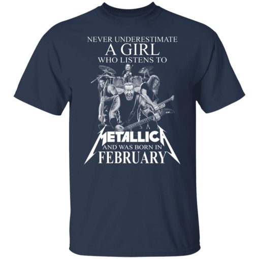 A Girl Who Listens To Metallica And Was Born In February T-Shirts, Hoodies, Long Sleeve 5