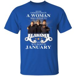 A Woman Who Listens To Alabama And Was Born In January T-Shirts, Hoodies, Long Sleeve 32