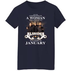 A Woman Who Listens To Alabama And Was Born In January T-Shirts, Hoodies, Long Sleeve 38