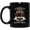 A Woman Who Listens To Alabama And Was Born In January Mug
