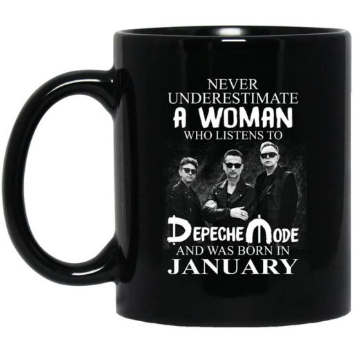 A Woman Who Listens To Depeche Mode And Was Born In January Mug
