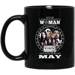 Never Underestimate A Woman Who Loves Criminal Minds And Was Born In May Mug