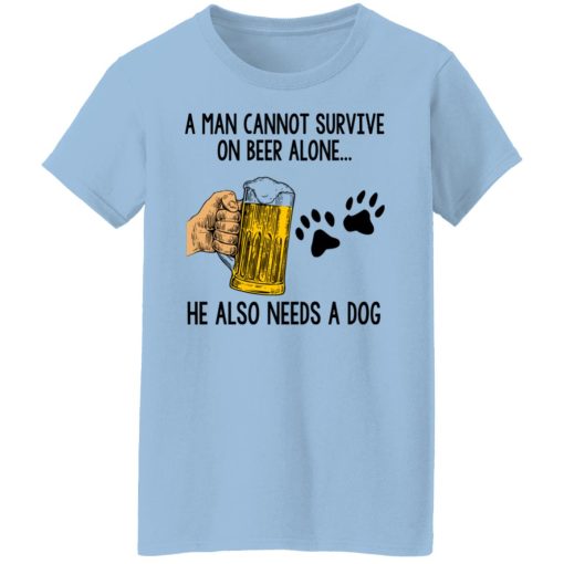 A Man Cannot Survive On Beer Alone He Also Needs A Dog T-Shirts, Hoodies, Long Sleeve 7