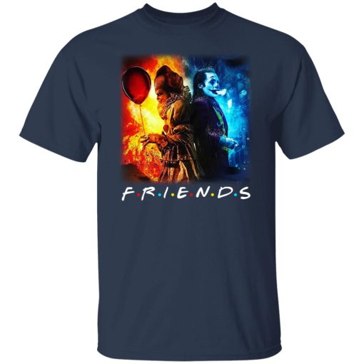 Joker And Pennywise Friends T-Shirts, Hoodies, Long Sleeve 6