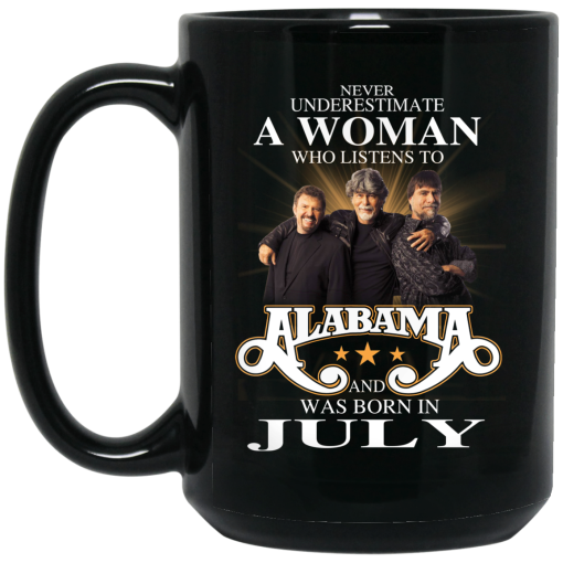 A Woman Who Listens To Alabama And Was Born In July Mug 3