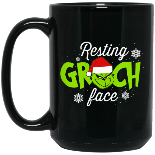 Resting Grinch Face Christmas Mug 3