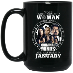 Never Underestimate A Woman Who Loves Criminal Minds And Was Born In January Mug 6