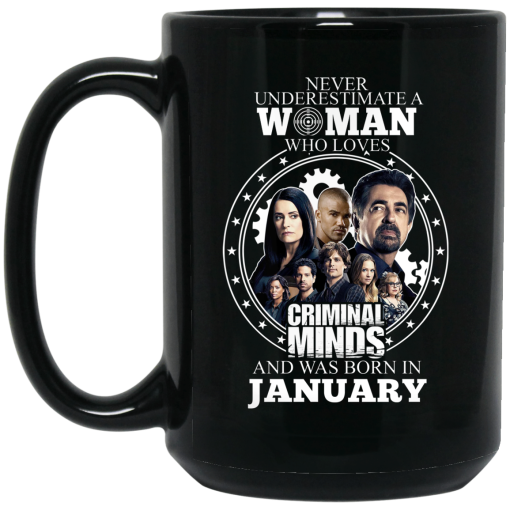 Never Underestimate A Woman Who Loves Criminal Minds And Was Born In January Mug 4