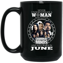 Never Underestimate A Woman Who Loves Criminal Minds And Was Born In June Mug 5